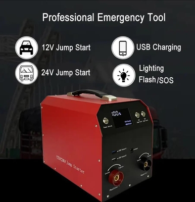 4000A 가지고 다닐 수 있는 차량 배터리 충전기 오토 트럭 12v 24v 차량 배터리 점프 스타터 파워 뱅크