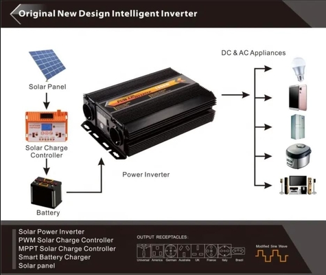 듀얼 AC 코드 구멍과 1000W 12v 내지 220v 역변환 장치 12V 내지 110V 차 역변환 장치