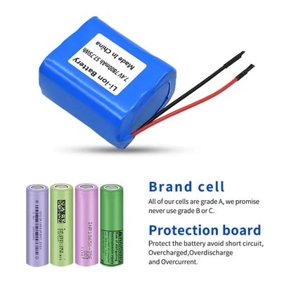 재충전이 가능한 2600 mah 3000 mah 3.7V 7.4V 7800 mah 9ah 18650 리튬 이온 배터리 팩