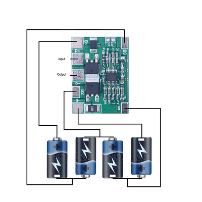 4S 12.8V 8A LiFePO4 BMS 배터리 관리 시스템(20A 전류 제한 포함)