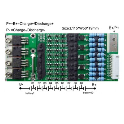 48V 리튬 이온 BMS 체계, BMS 3S 20A 4개의 층 OEM ODM