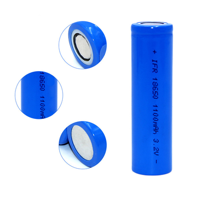 높은 방전율을 가진 IFR 18650 LiFePO4 배터리 셀 10A 3.2V 1100mah