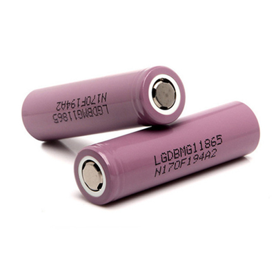 2900mAh LGDBMG11865 건전지, 18650 재충전용 Li 이온 50g 무게