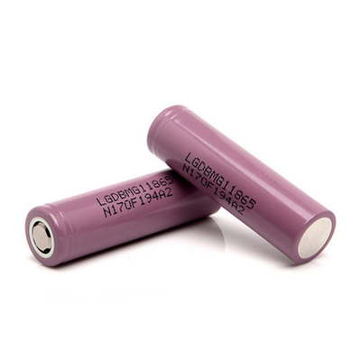 2900mAh LGDBMG11865 건전지, 18650 재충전용 Li 이온 50g 무게