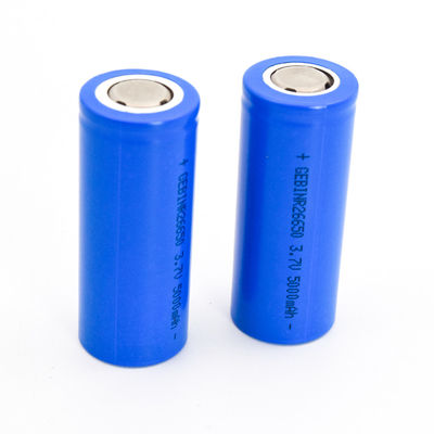 손전등 작은 팬을 위한 편평한 정상 26650 재충전 전지 5000mah