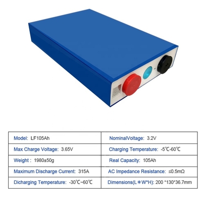 3C Lifepo4 100ah 프리즘 전지 12V 24V 48V FCC 증명서