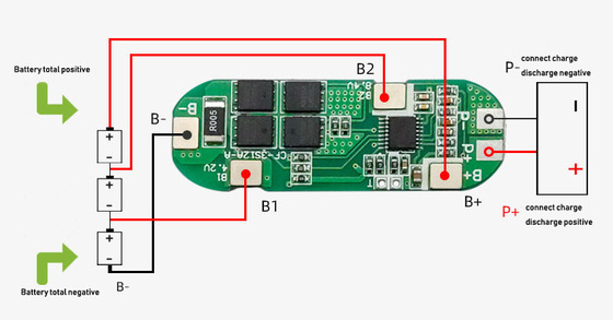 3S 6A 10A 리튬 이온 18650 BMS Pcm 배터리 보호 보드 11.1V 12V 12.6V