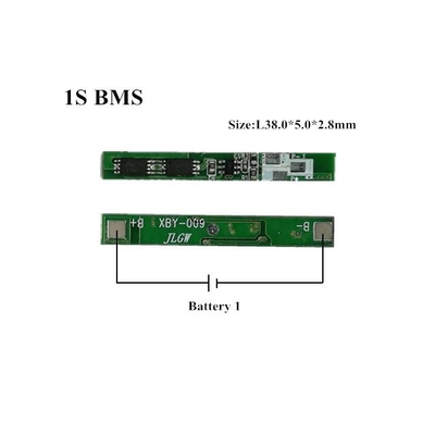 니켈 스트립이 있는 1S 2A 리튬 이온 BMS PCM 배터리 보호 보드